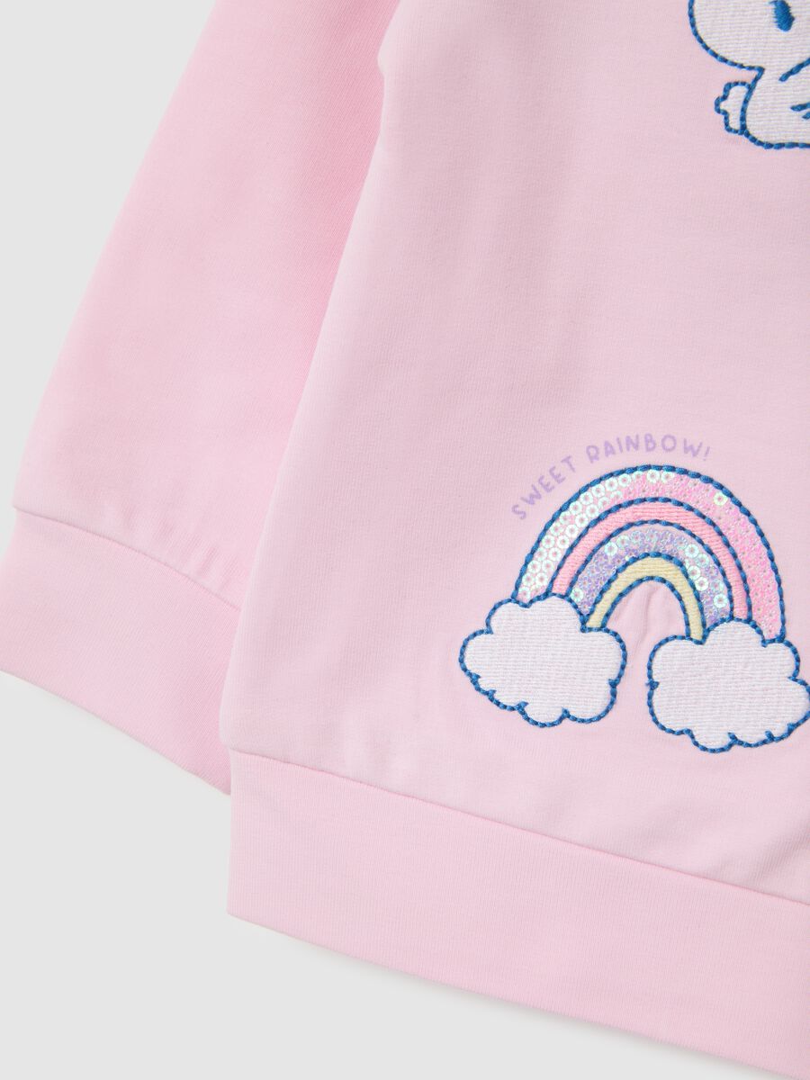 Pink and purple cotton blend girl's outfit_2