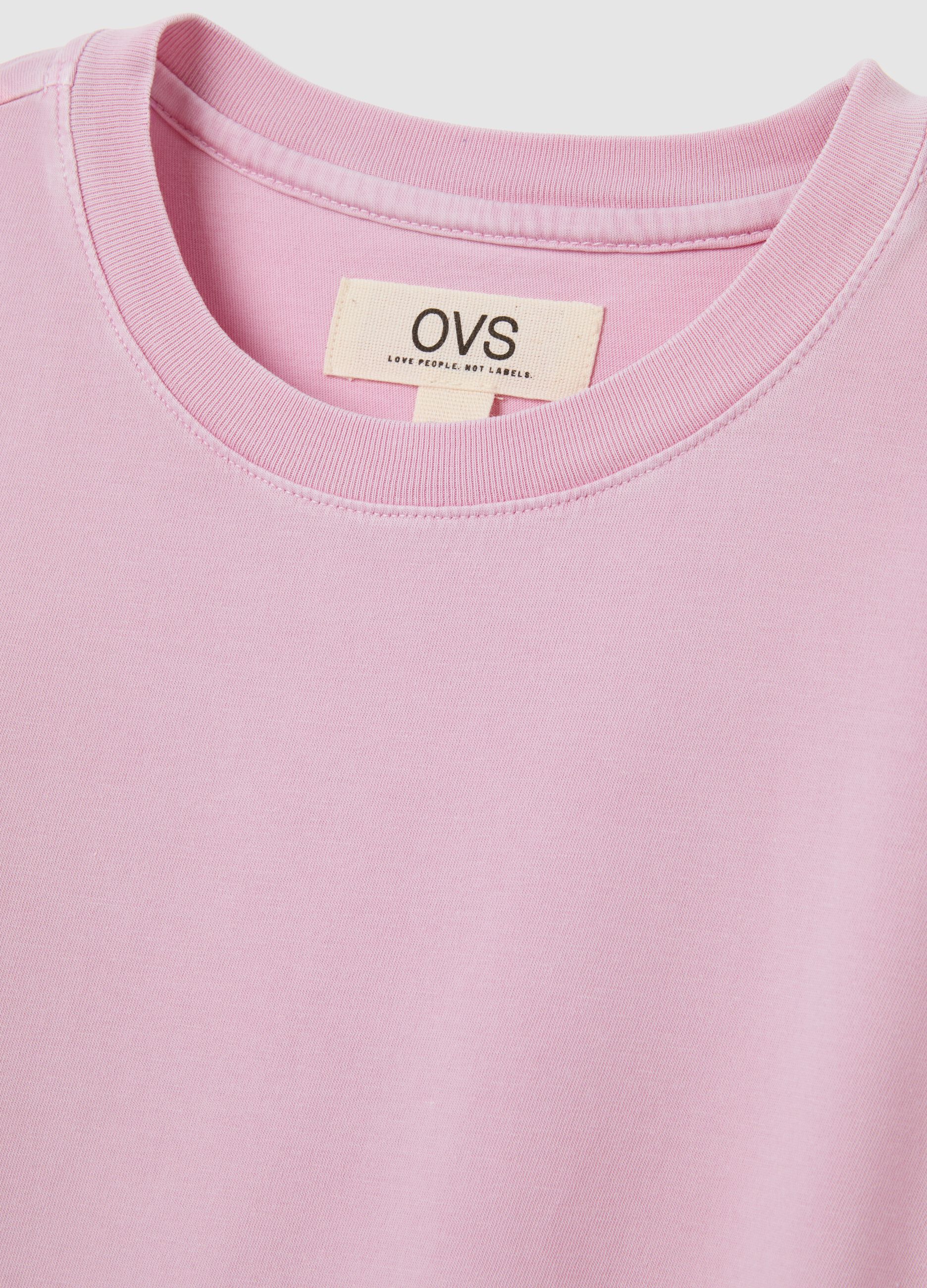 Women’s pink regular-fit T-shirt in 100% cotton