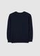 Children's blue sweater in pure cotton oversized fit_1