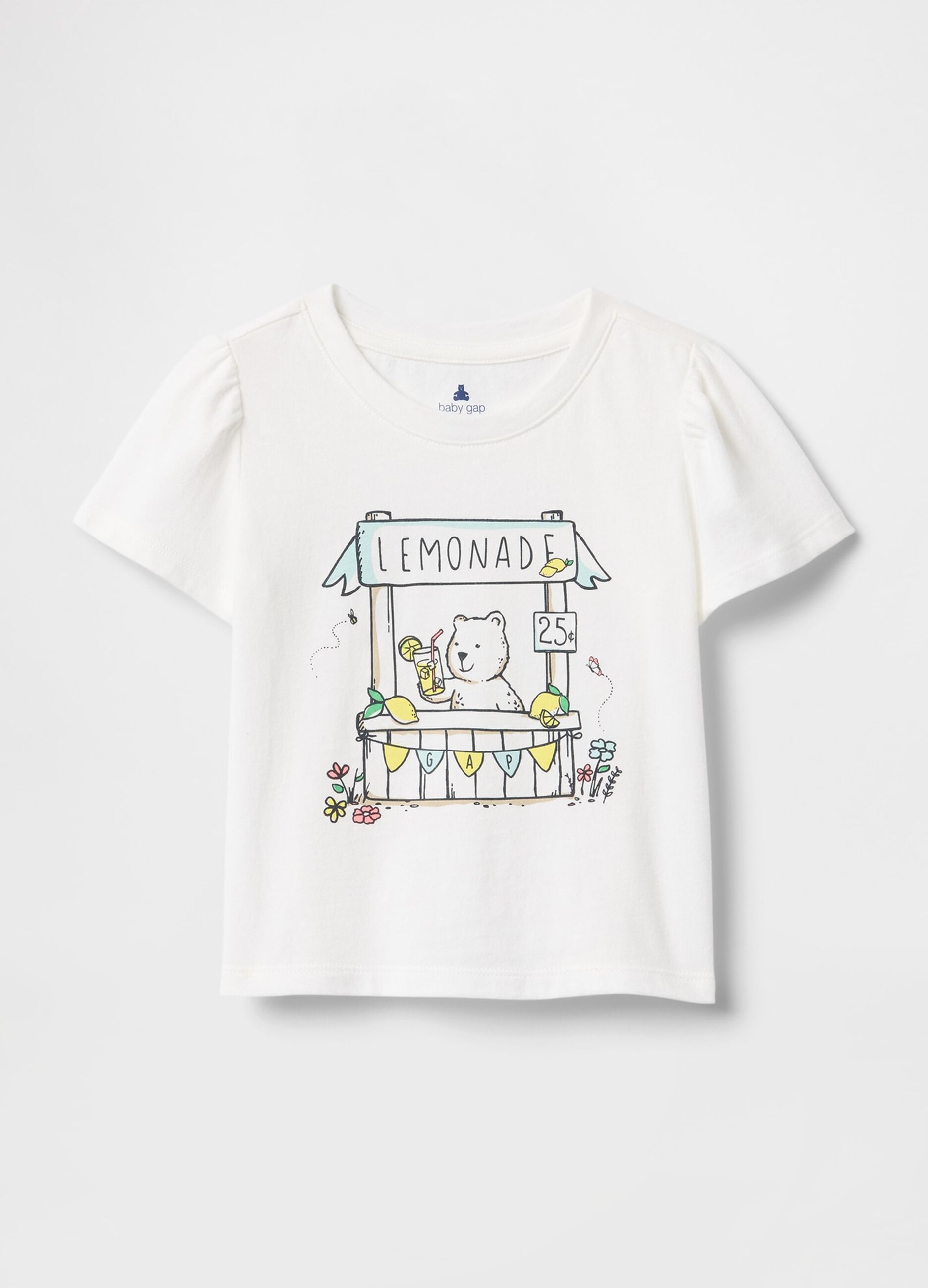 White T-shirt with lemonade print