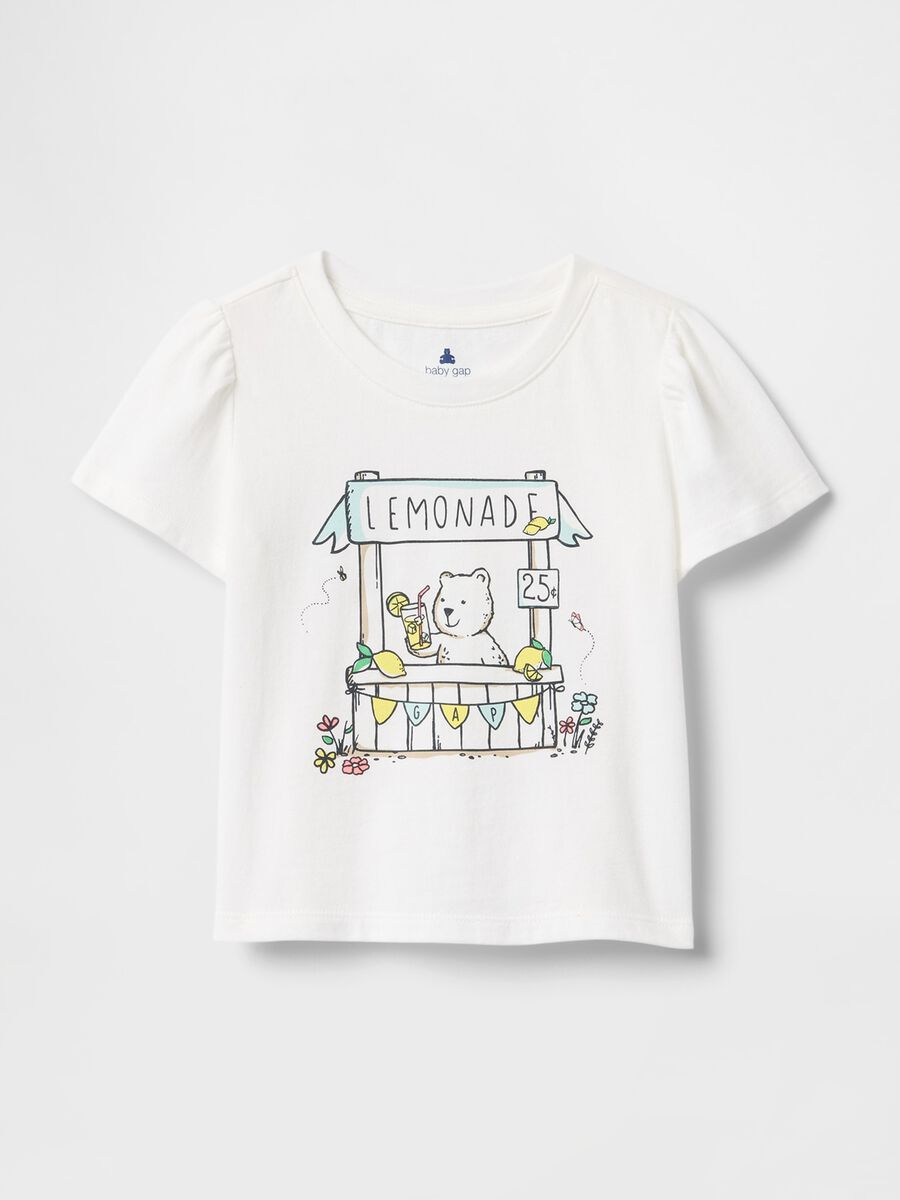 White T-shirt with lemonade print_0