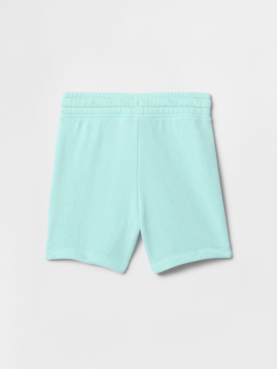Blue Cotton Blend Shorts for Boys_1