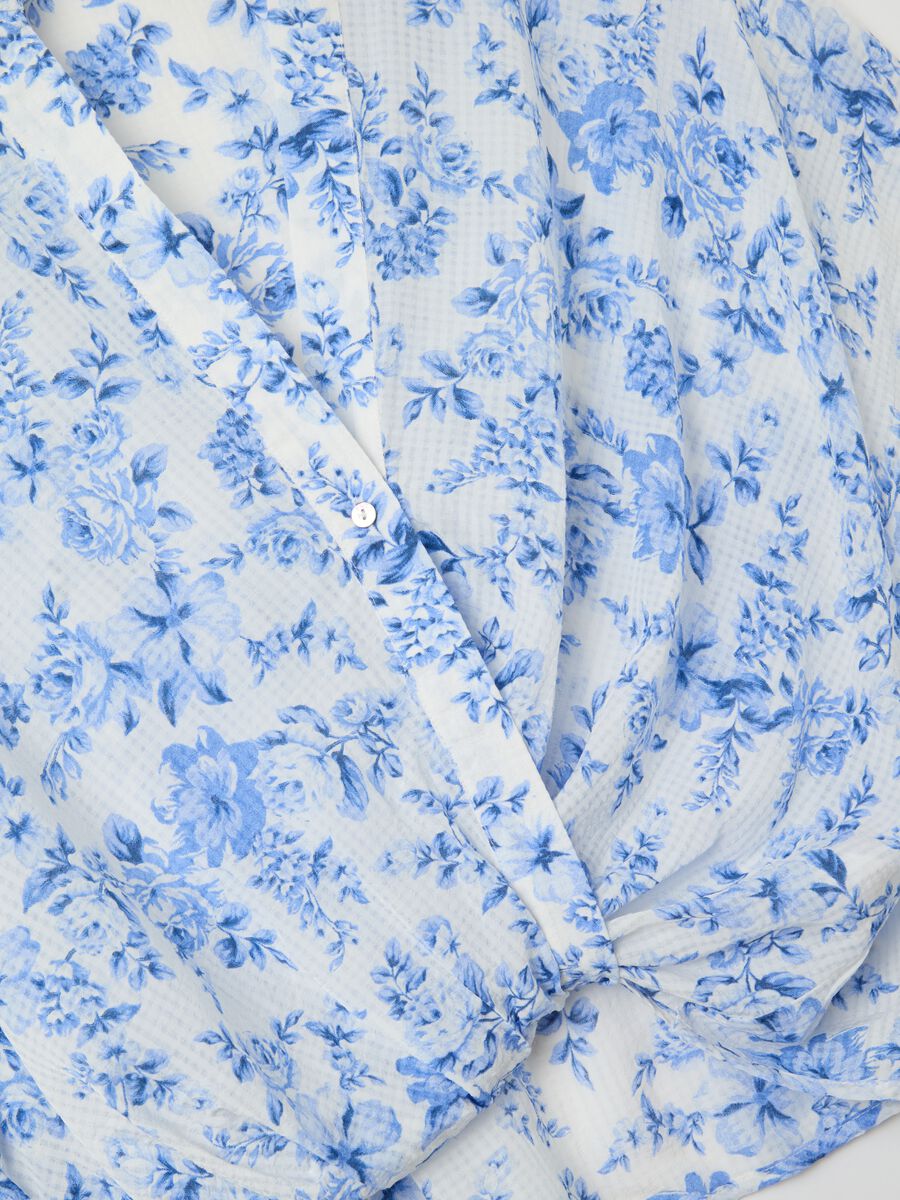 Floral blouse with knot_5