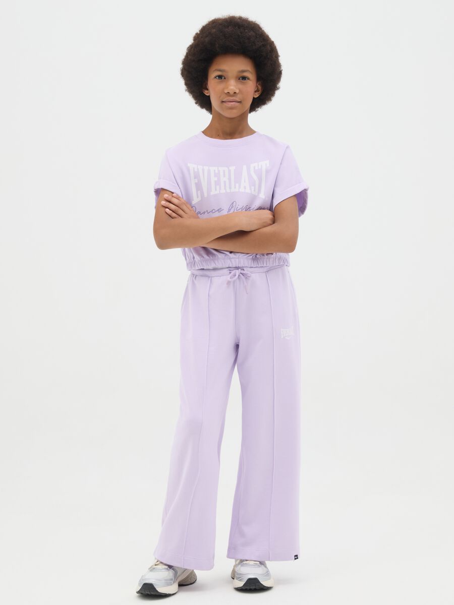 Girls’ purple regular-fit jogging outfit in 100% cotton_1