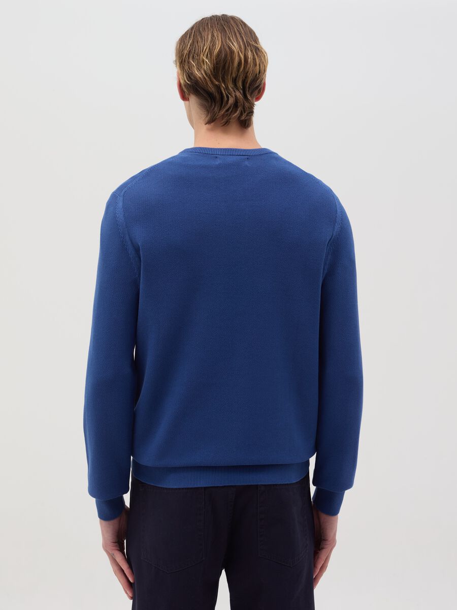 Cotton pullover with micro weave_3