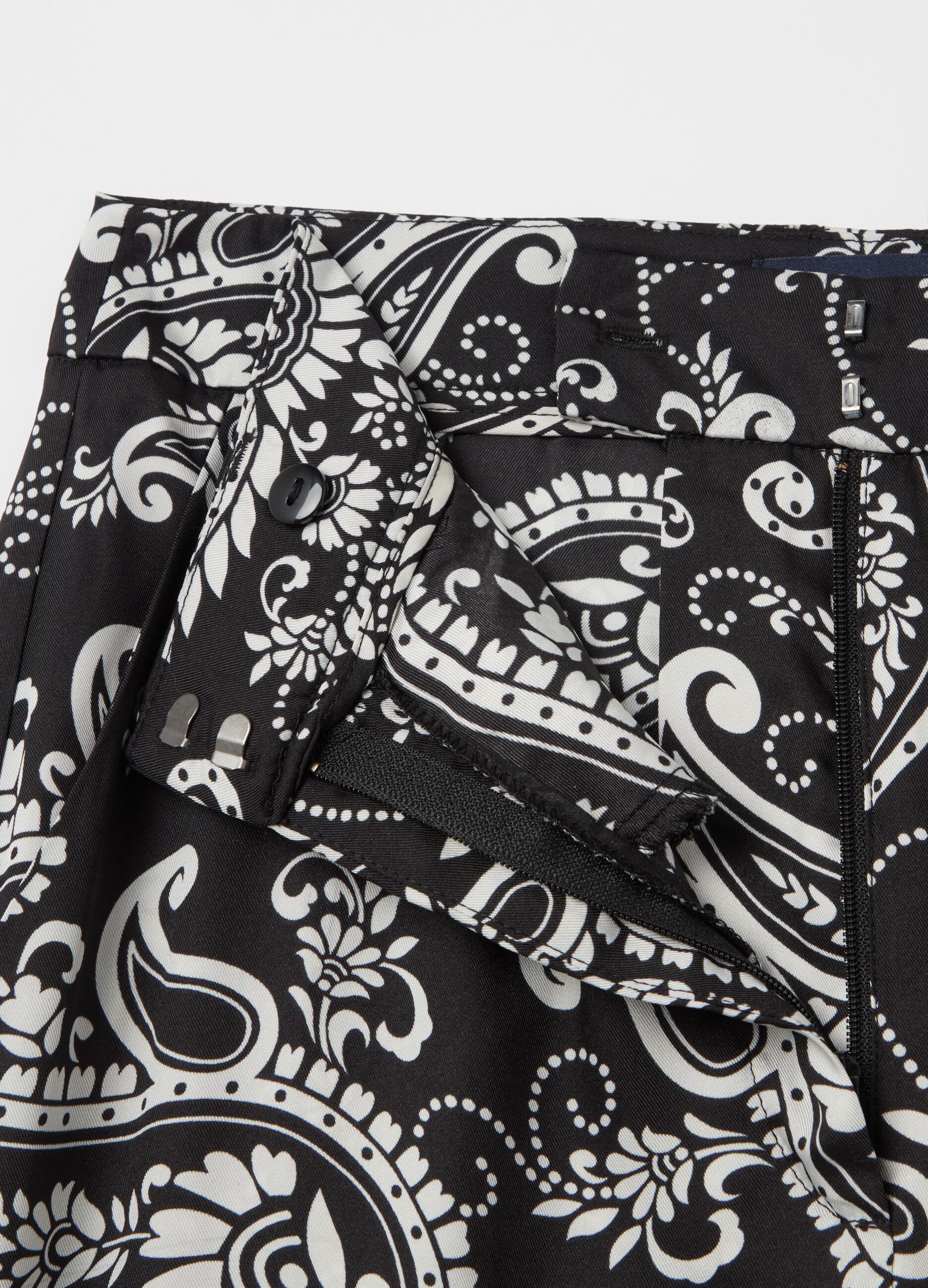 Pantalone a gamba larga stampa all-over