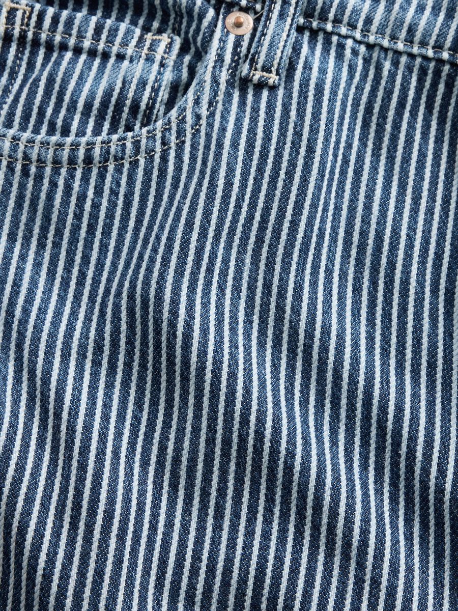Gap Blue and White Striped Jeans in Cotton and Lyocell Blend_5