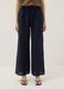 Blue pure linen palazzo trousers_1