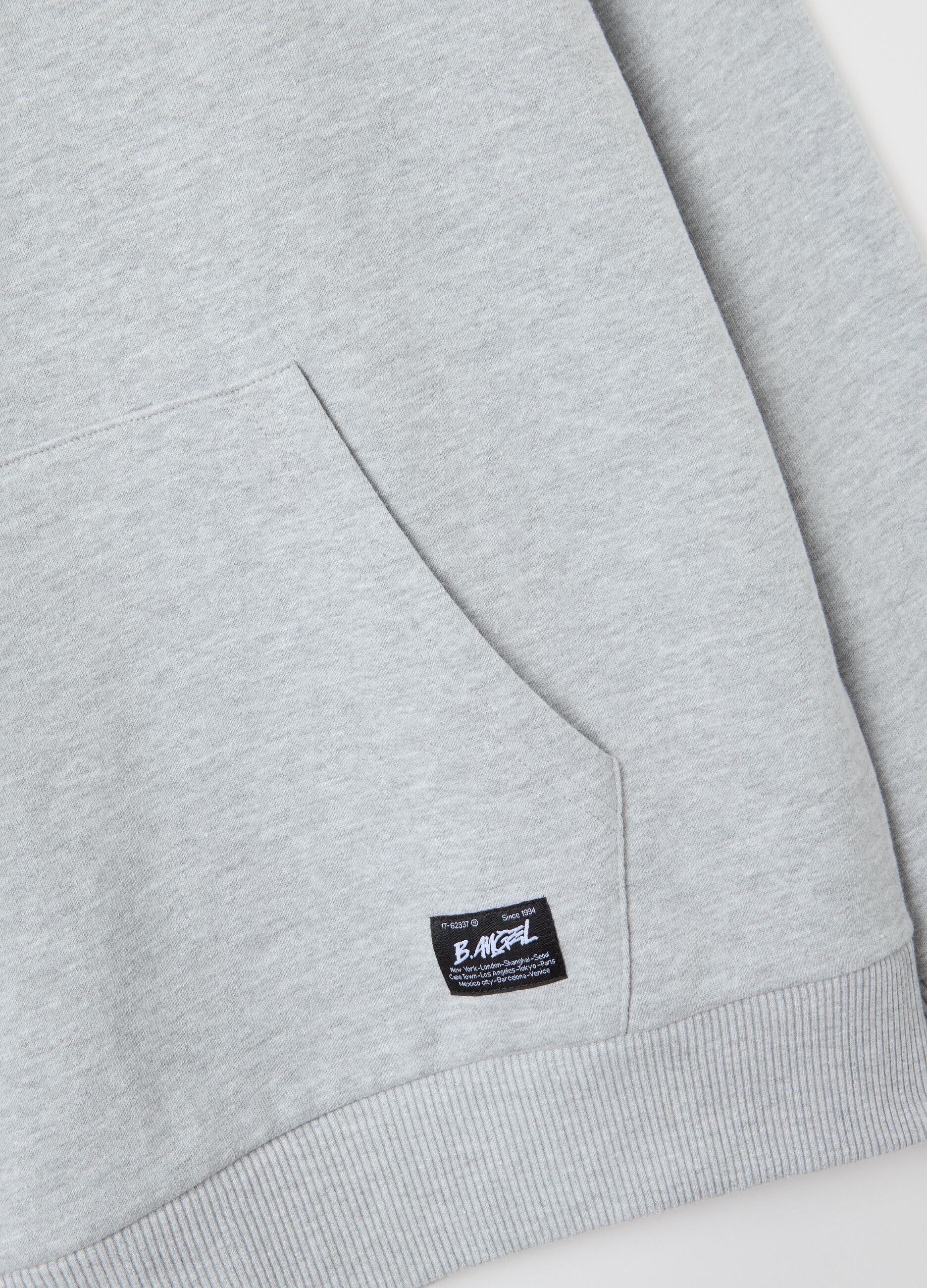 Over-fit sweatshirt in cotton with hood