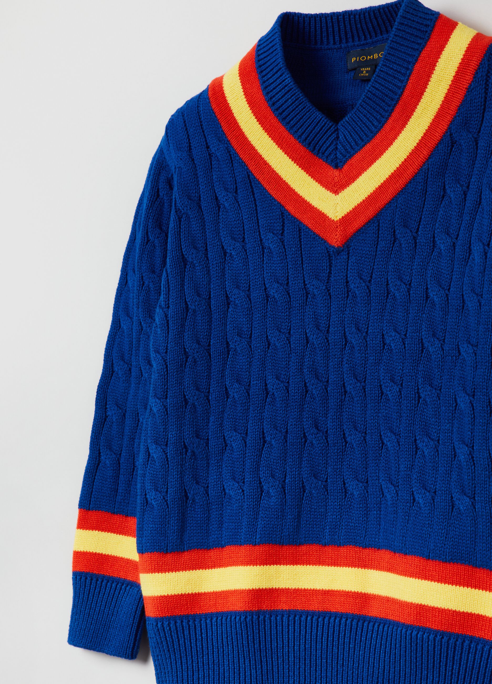 Pullover con motivo a treccia_2