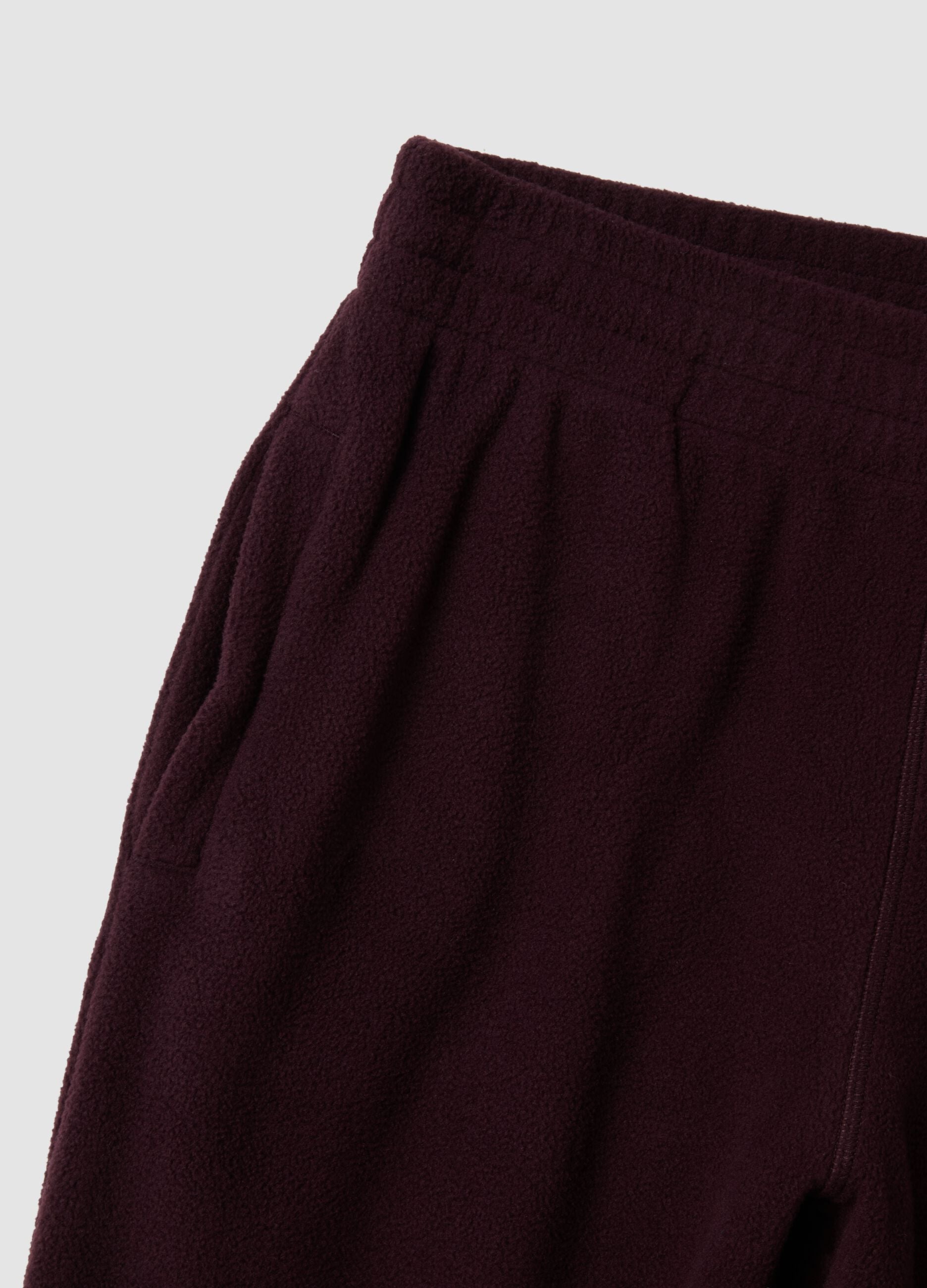 Pantaloni jogger viola regular fit in pile con vita elasticizzata