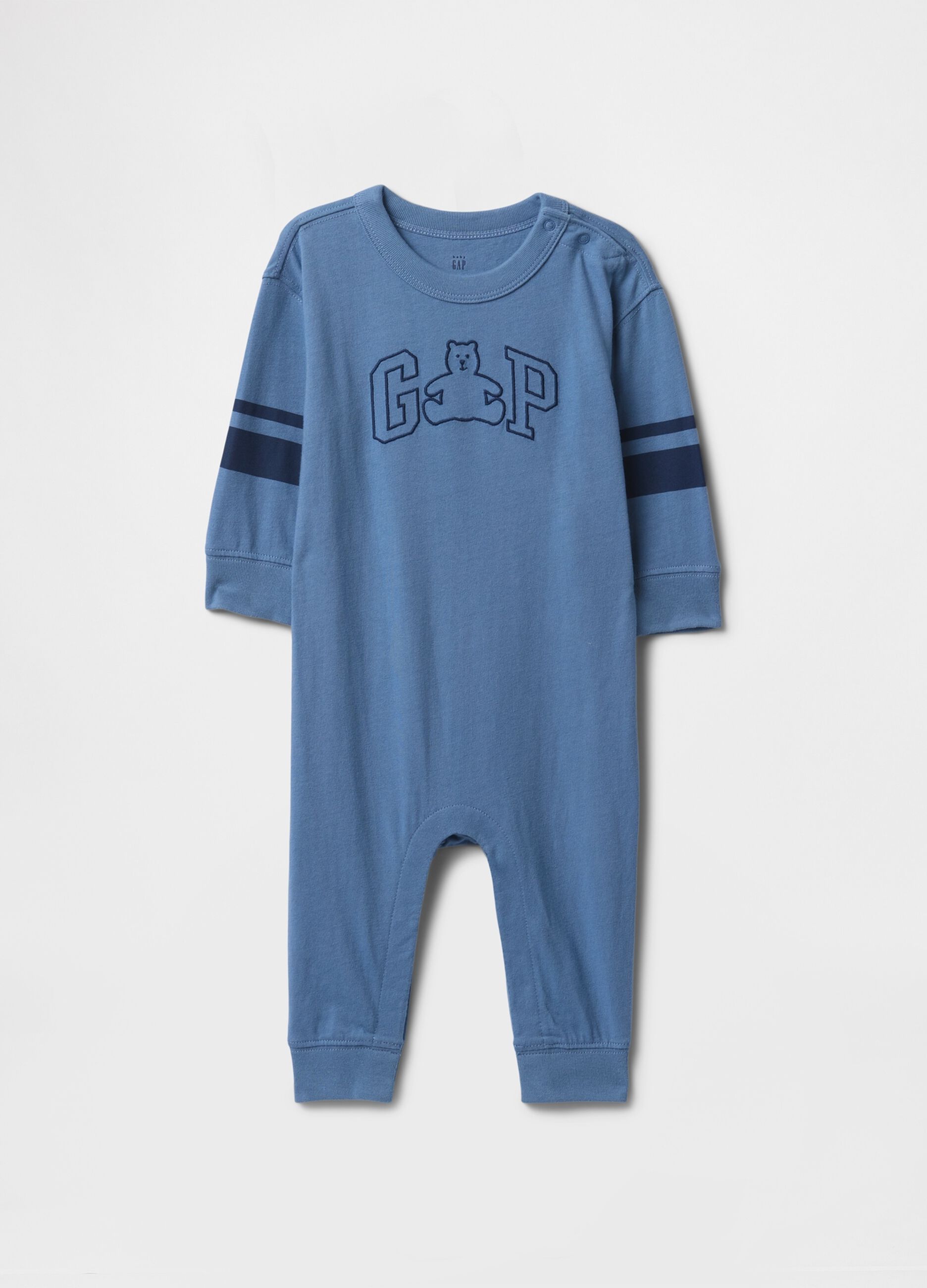Blue baby romper with GAP logo