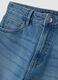Jeans denim azzurro cropped slim fit in cotone e viscosa elasticizzato_5