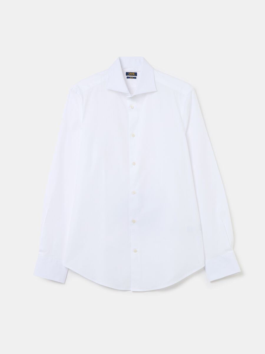 Camicia slim fit in cotone stretch_4