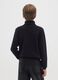 Boys' Black High-Neck Sweater in Pure Cotton Regular Fit_1