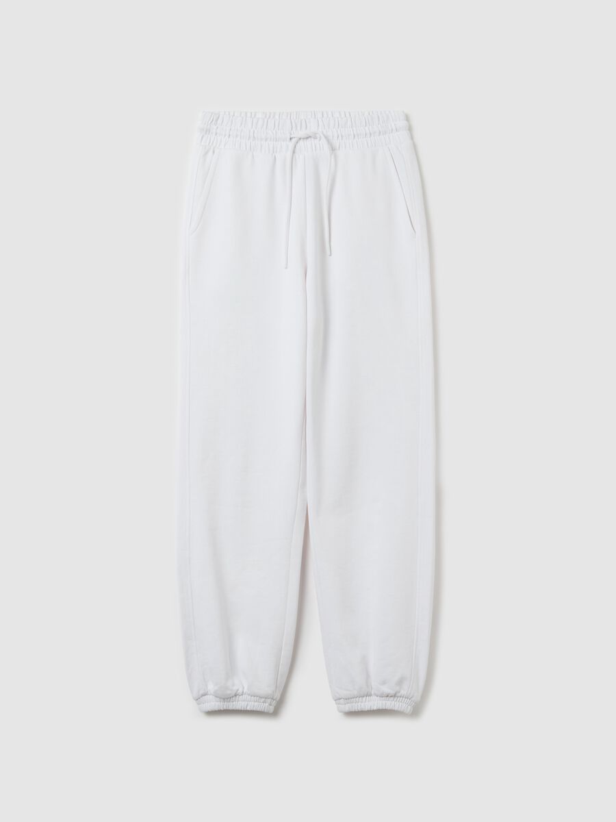 Fleece joggers with drawstring_4