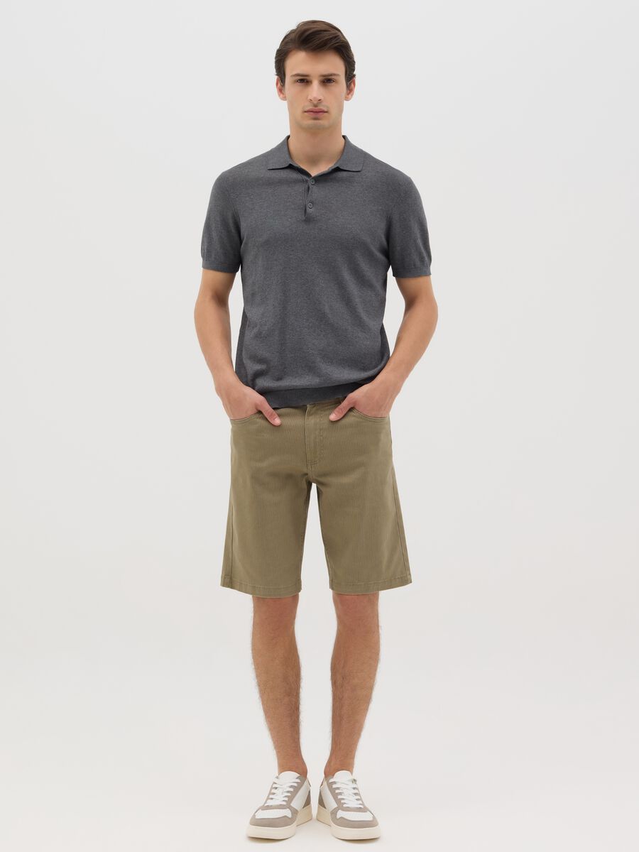 Elegant Stretch Cotton Ovs Shorts_0