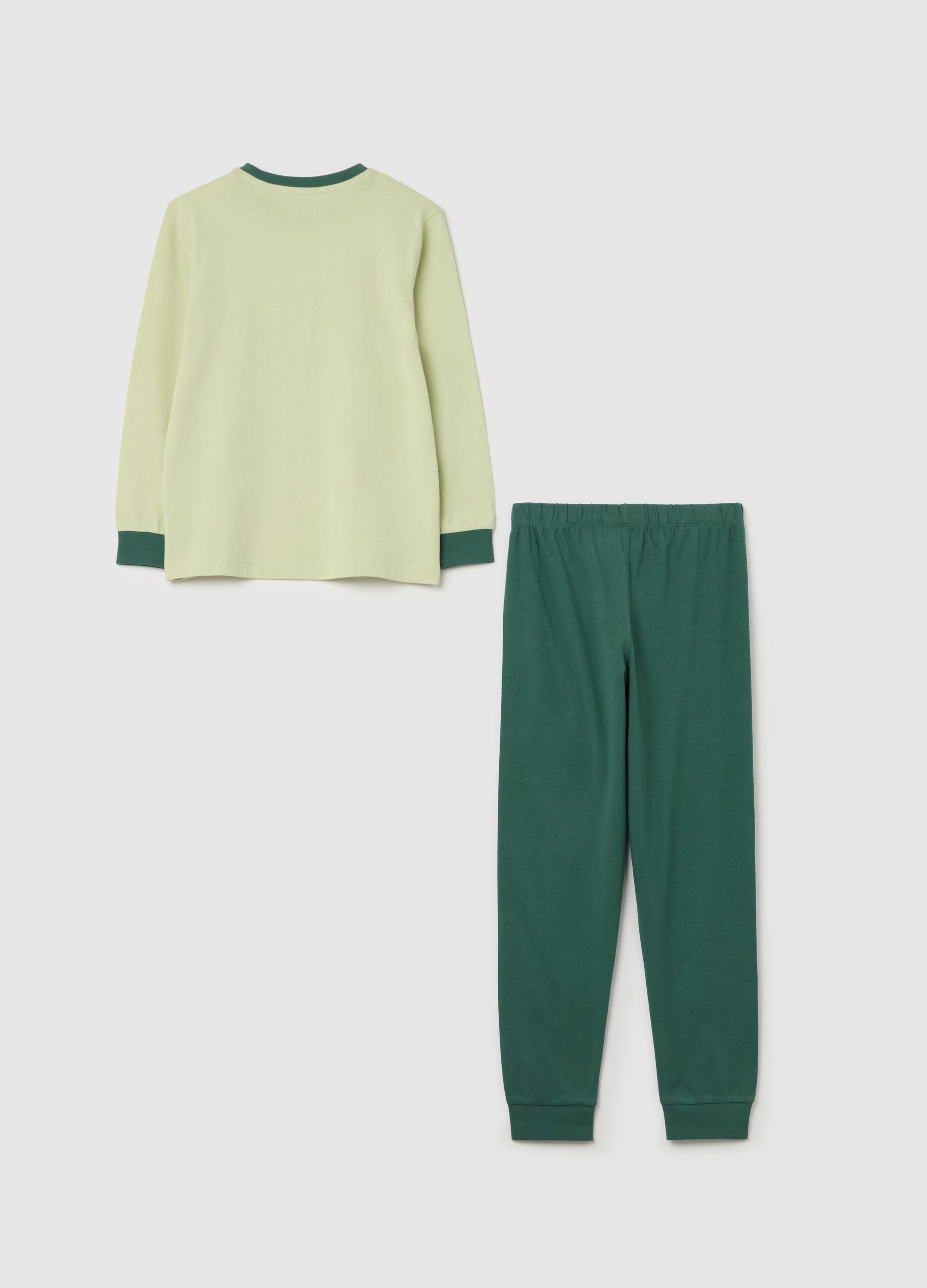 Long pyjamas with dinosaur print
