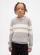 Grey cotton striped jumper for kids_0