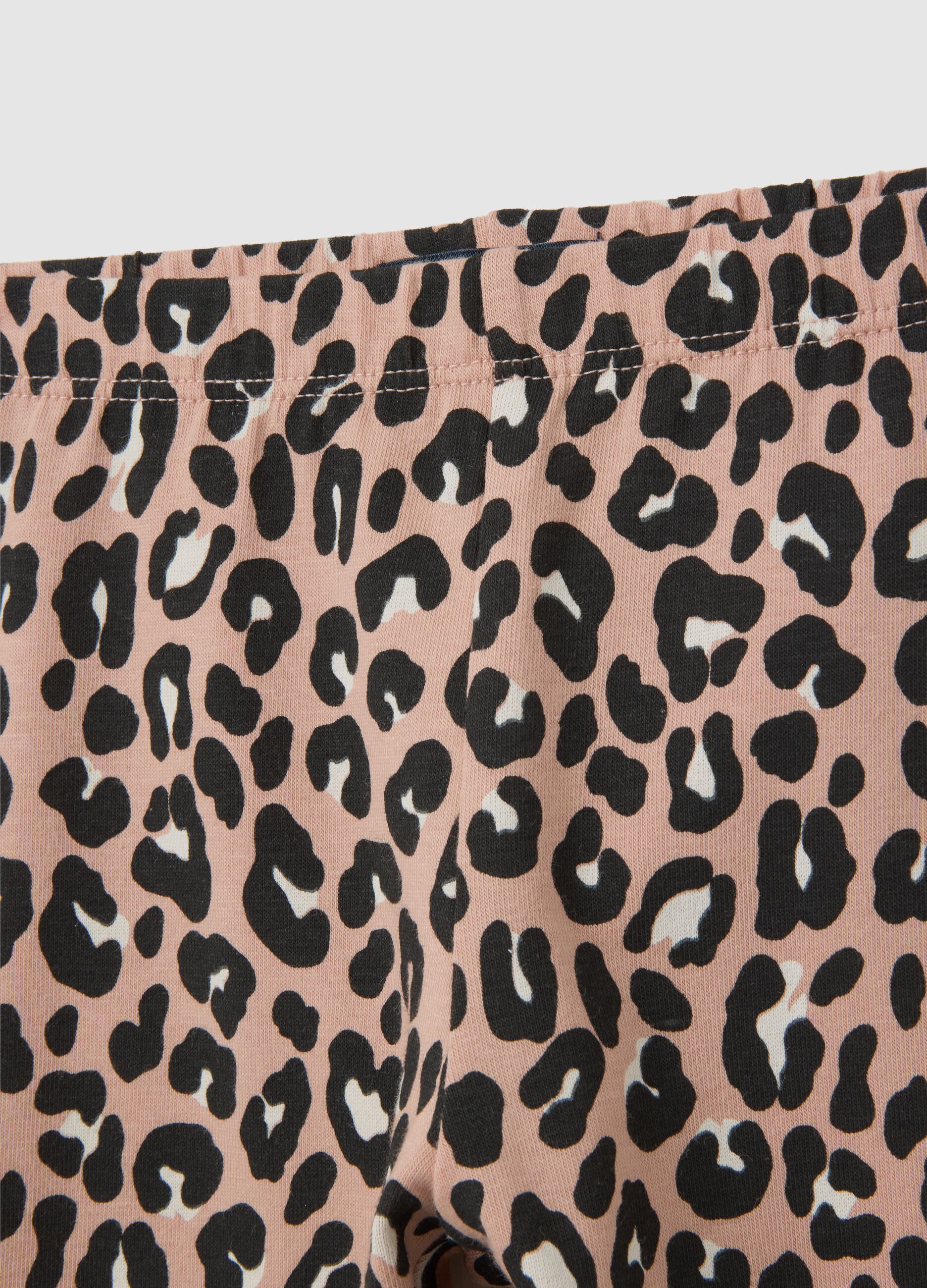 Shorts da bambina in cotone multicolor skinny fit