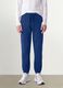 Blue organic cotton joggers with drawstring for boys_1
