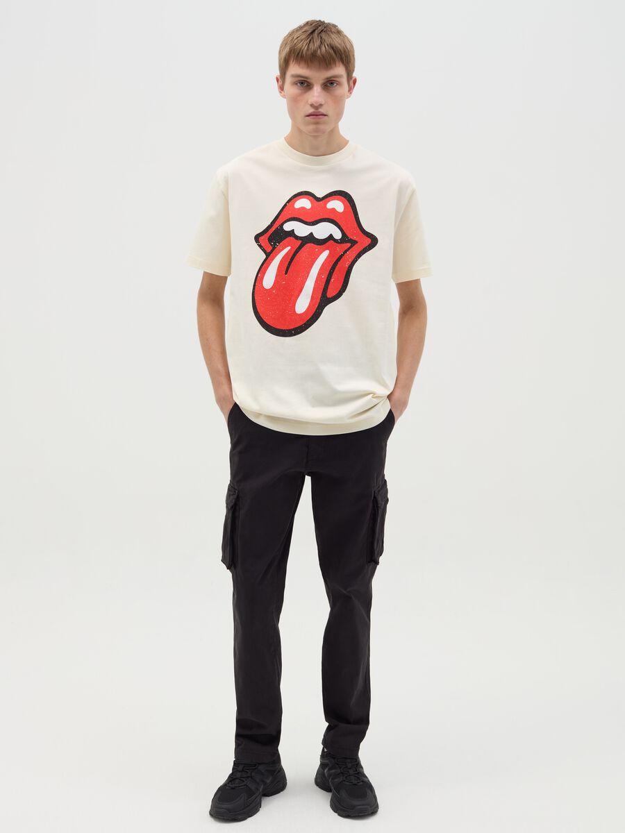Cotton T-shirt with The Rolling Stones print_1