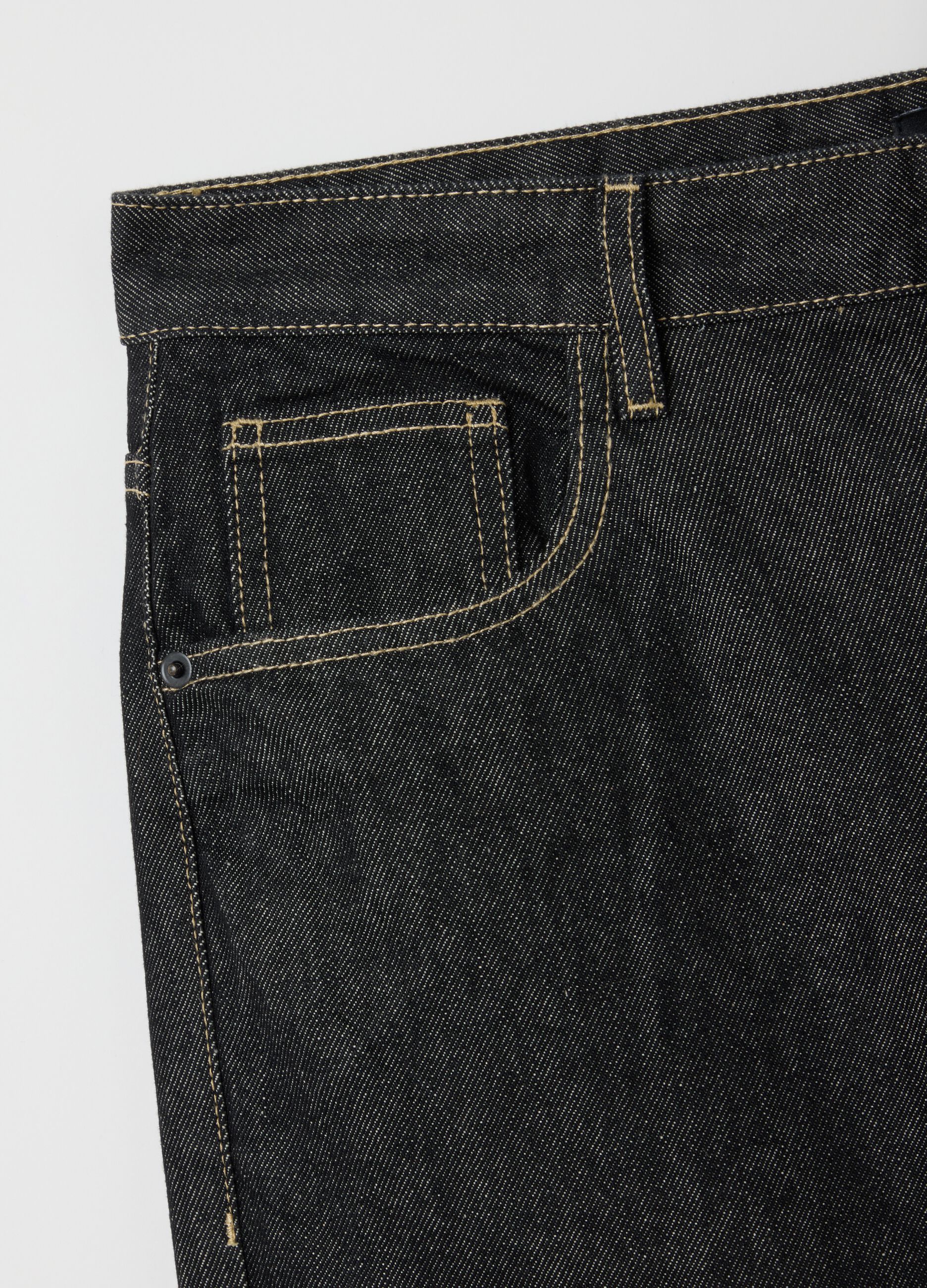 Black Baggy Jeans in Pure Cotton