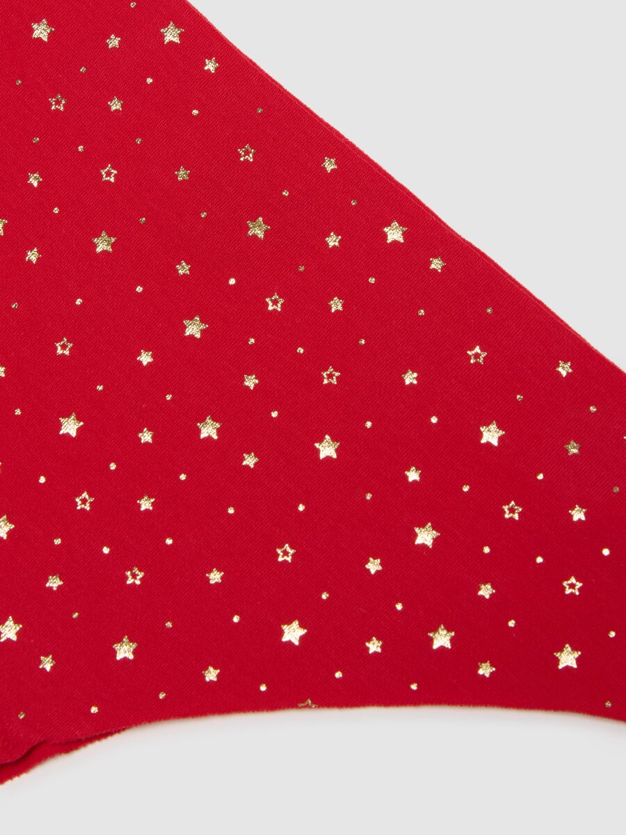 Red Brazilian briefs in stretch cotton with print_5
