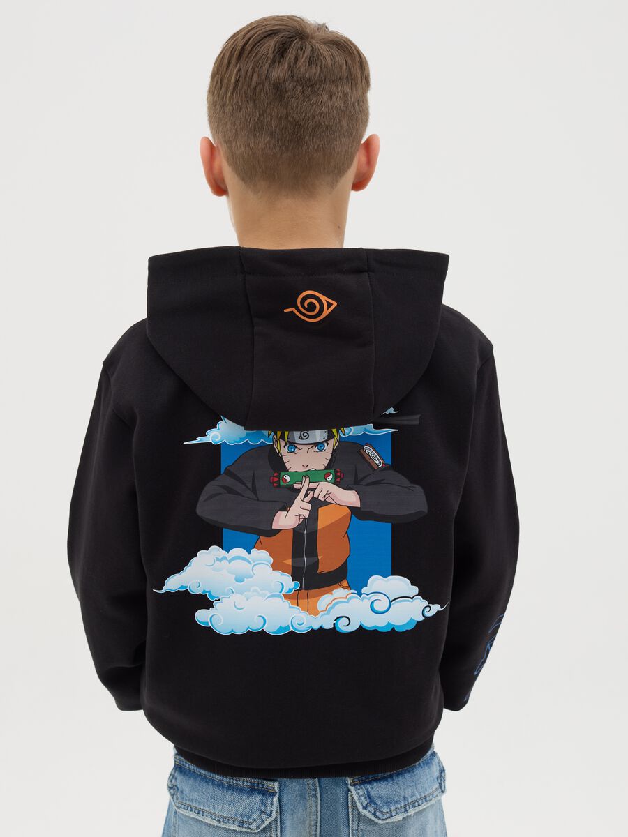 Full-zip sweatshirt with hood and Naruto print_2
