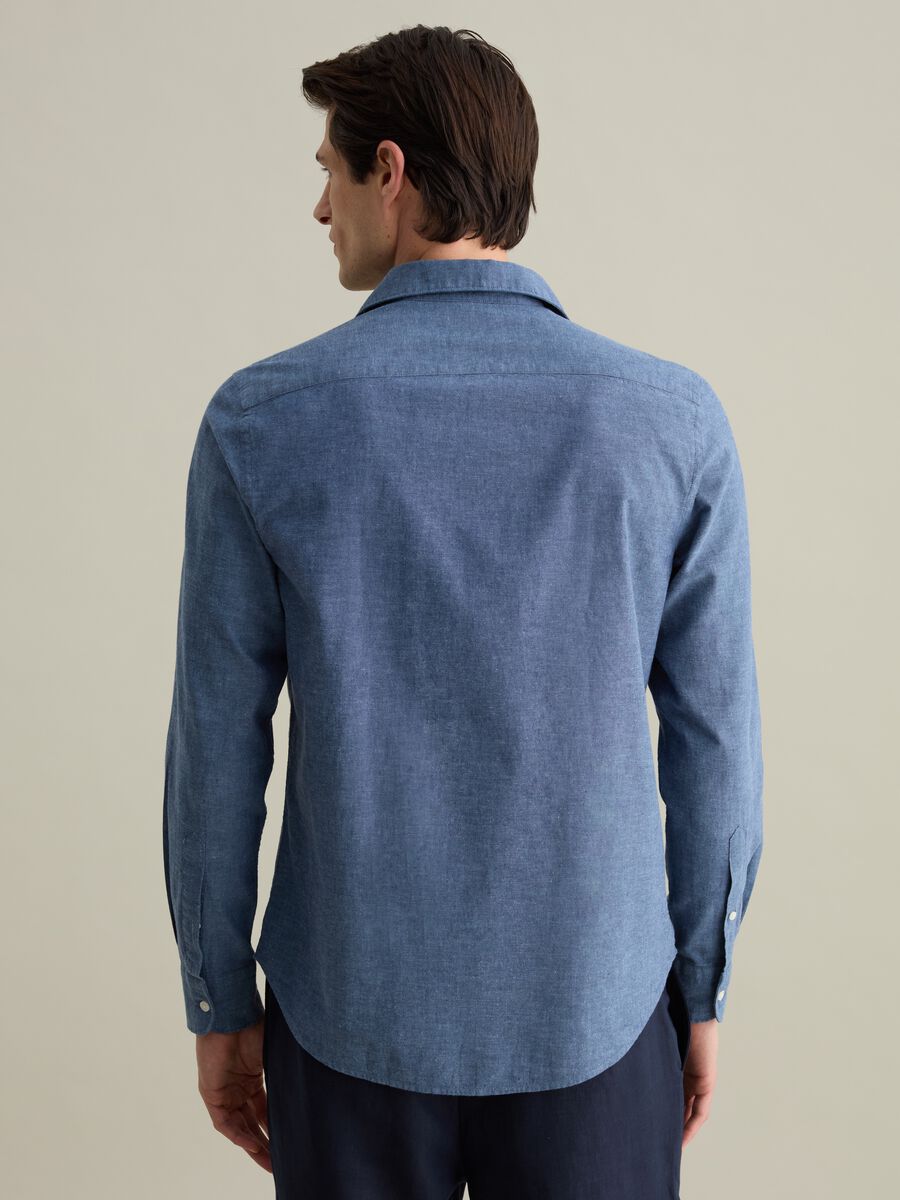 Regular-fit shirt in cotton and linen_2