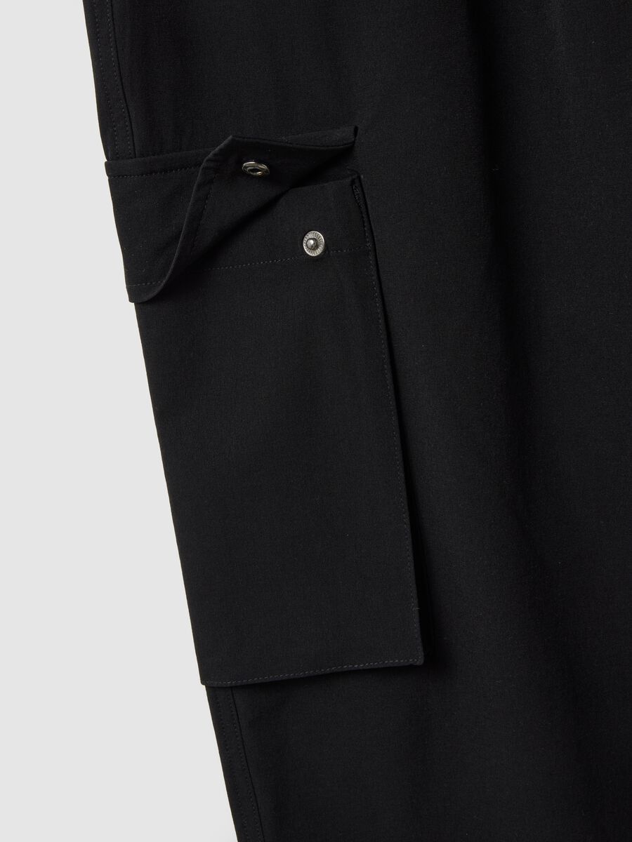 Pantaloni in tessuto elasticizzato neri_5