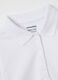 Girls' white pure cotton polo, regular fit_3