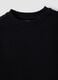 Black pure cotton crew-neck sweatshirt for boys, relaxed fit_2