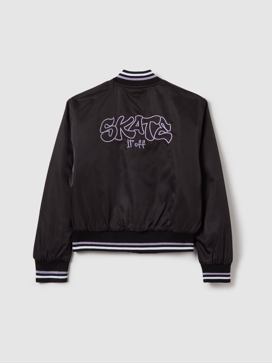 Bomber con ricamo "Skate it Off"_4