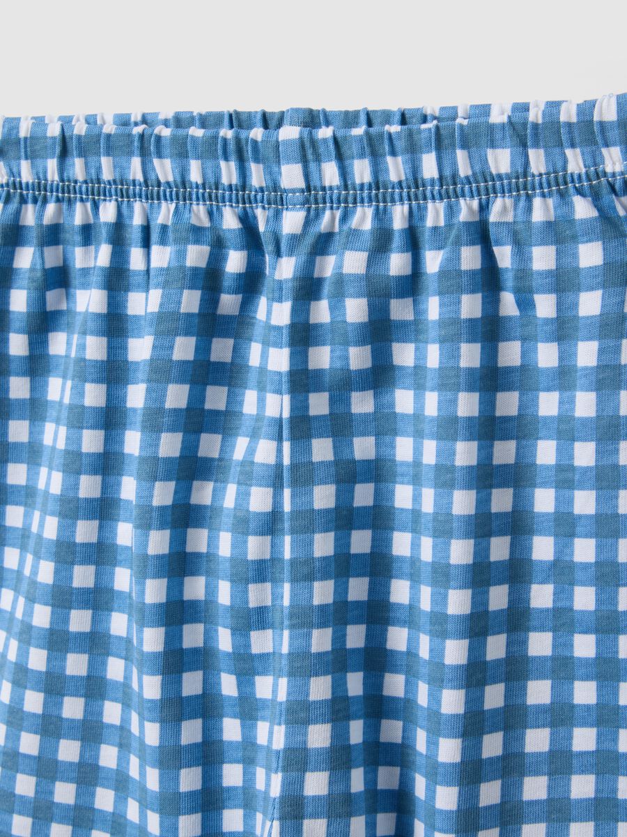 Baby's Blue Short Pyjamas in Pure Cotton with Dinosaurs_3