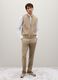 Beige Stretch Fabric Waistcoat_2