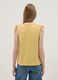 Yellow pure cotton tank top with shoulder ties_3