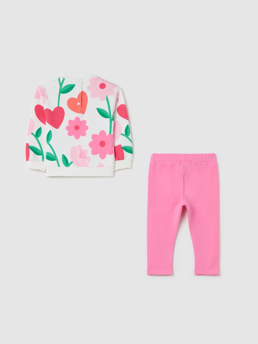Stretch cotton jogging set with Minnie Mouse print_1