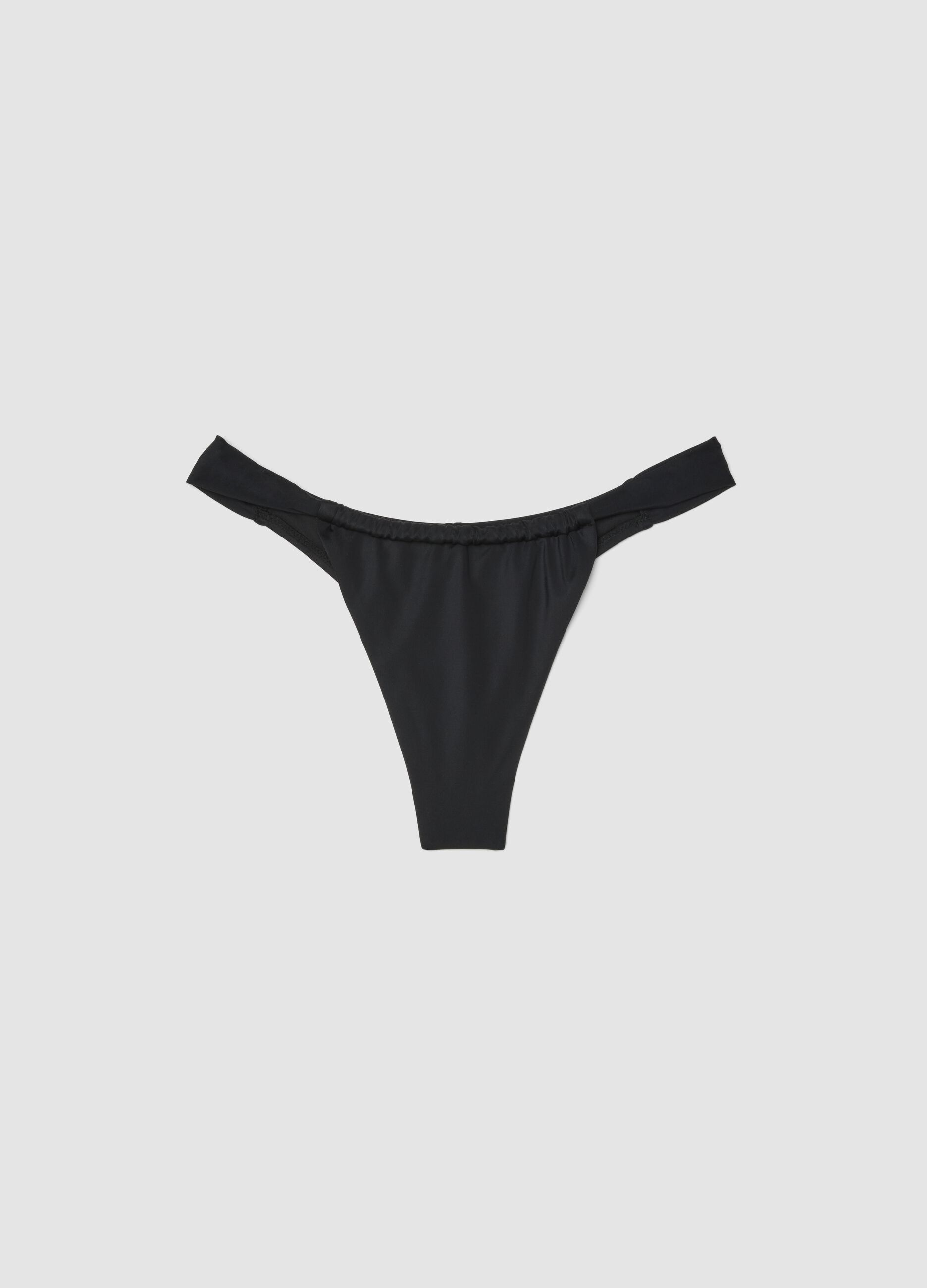 Black stretch bikini bottoms