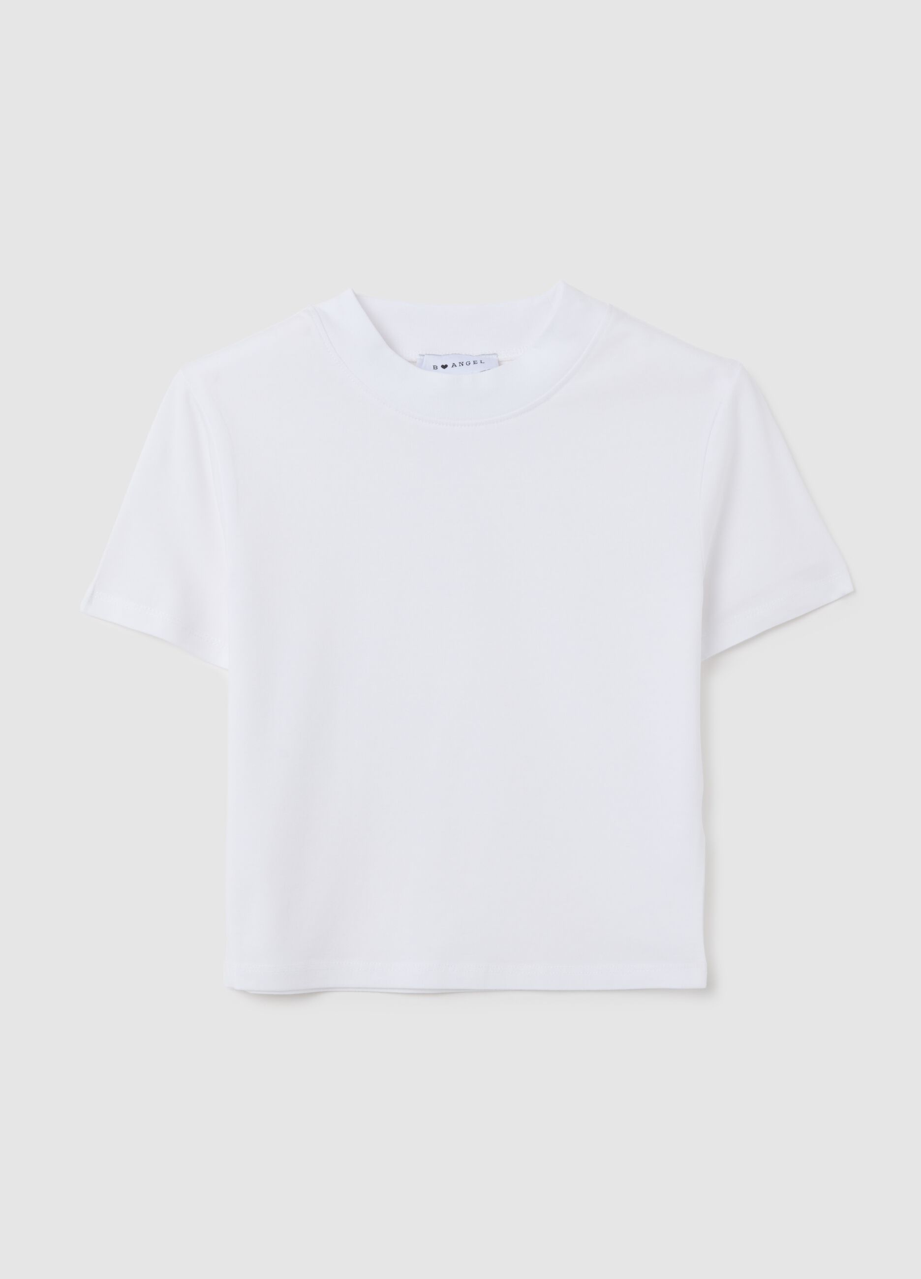 White women's stretch cotton T-shirt