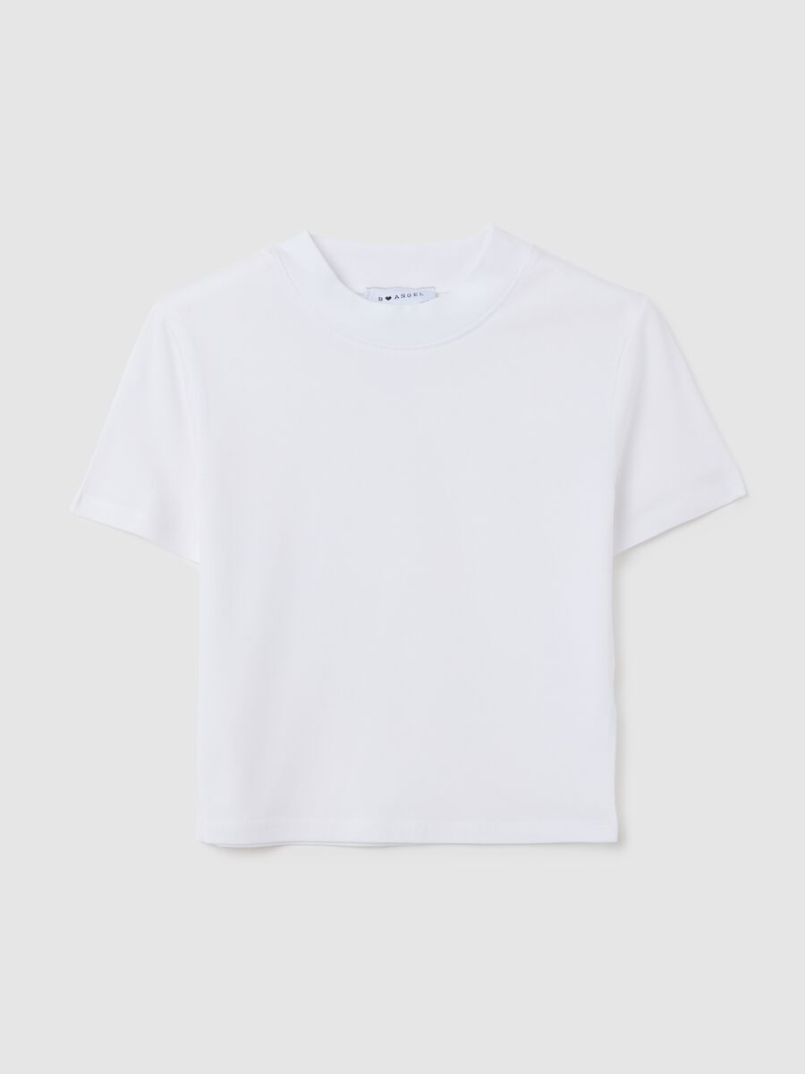 White women's stretch cotton T-shirt_0