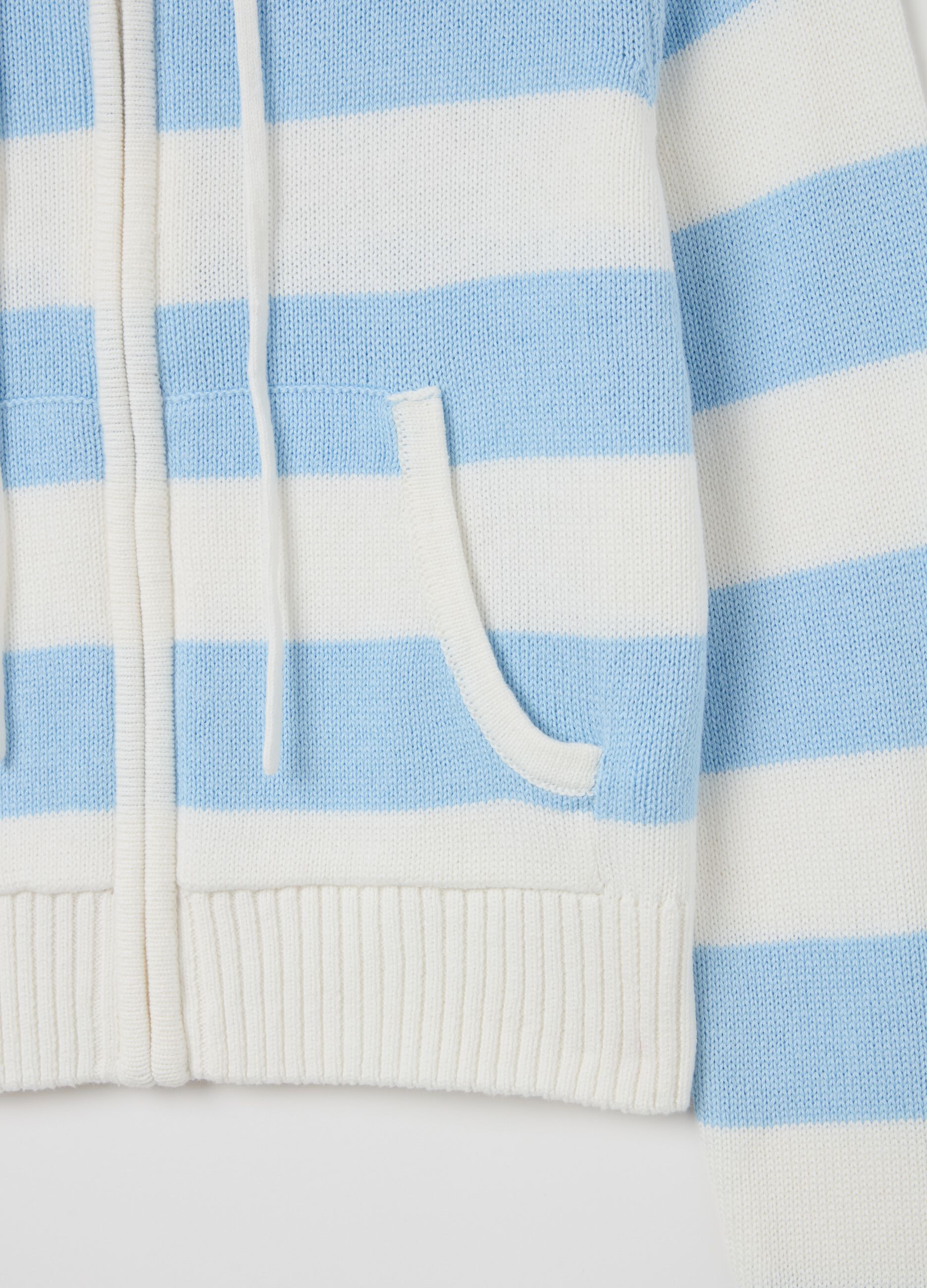 Full-zip cardigan with hood
