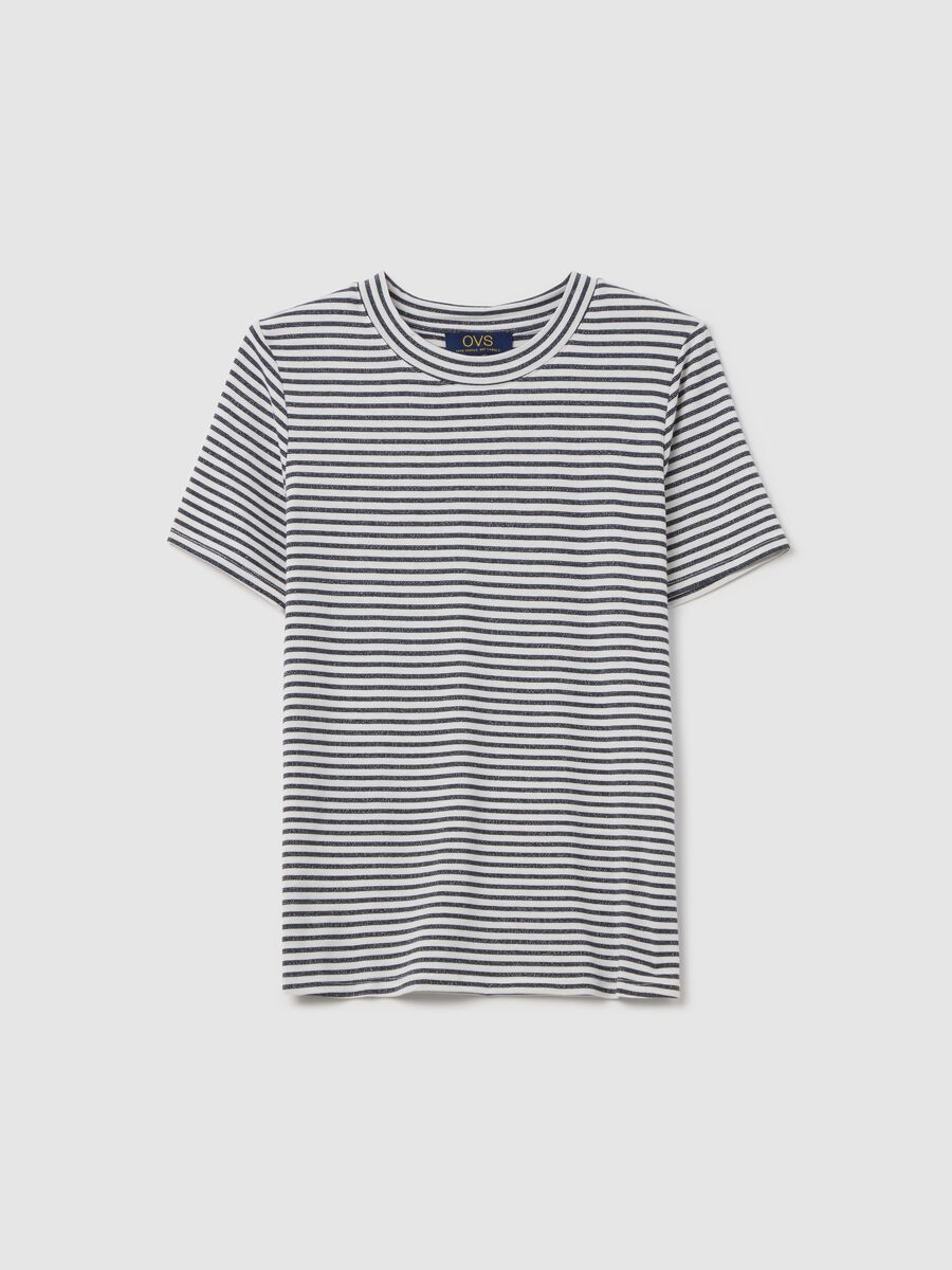 T-shirt with horizontal stripes and lurex_4