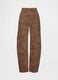 Brown Leopard Print Cotton Trousers_4