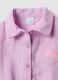 Pink pure cotton set with short-sleeved shirt and shorts_2