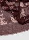 Brown wool-blend scarf with floral pattern_1