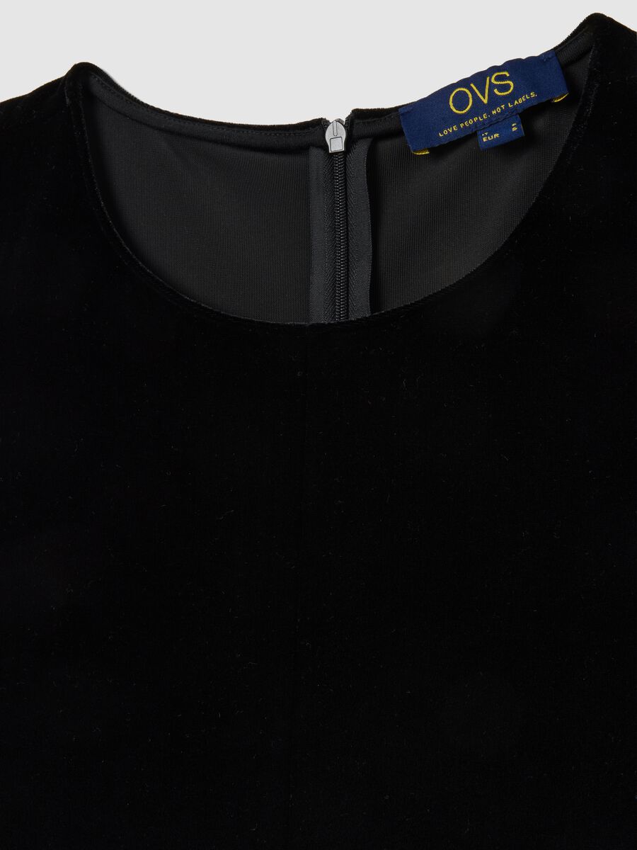 Vestito corto nero slim fit senza maniche_5