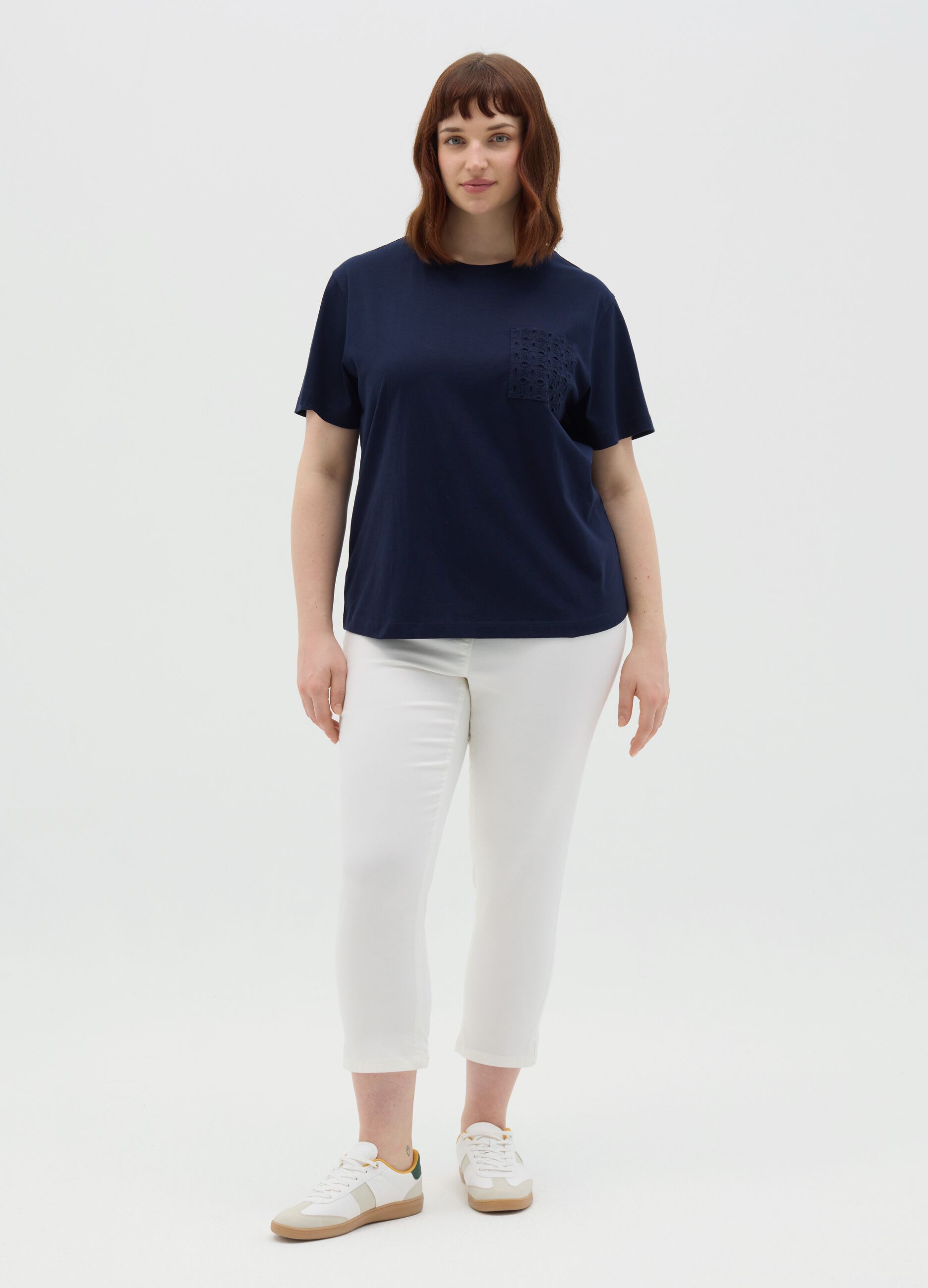 Mya Blue Cotton T-shirt
