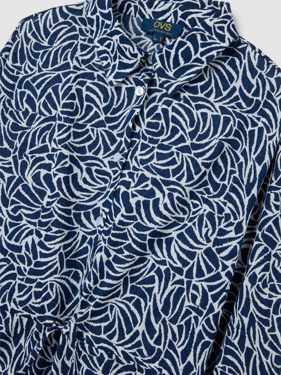 Women's multicolour shirt dress in pure cotton_5