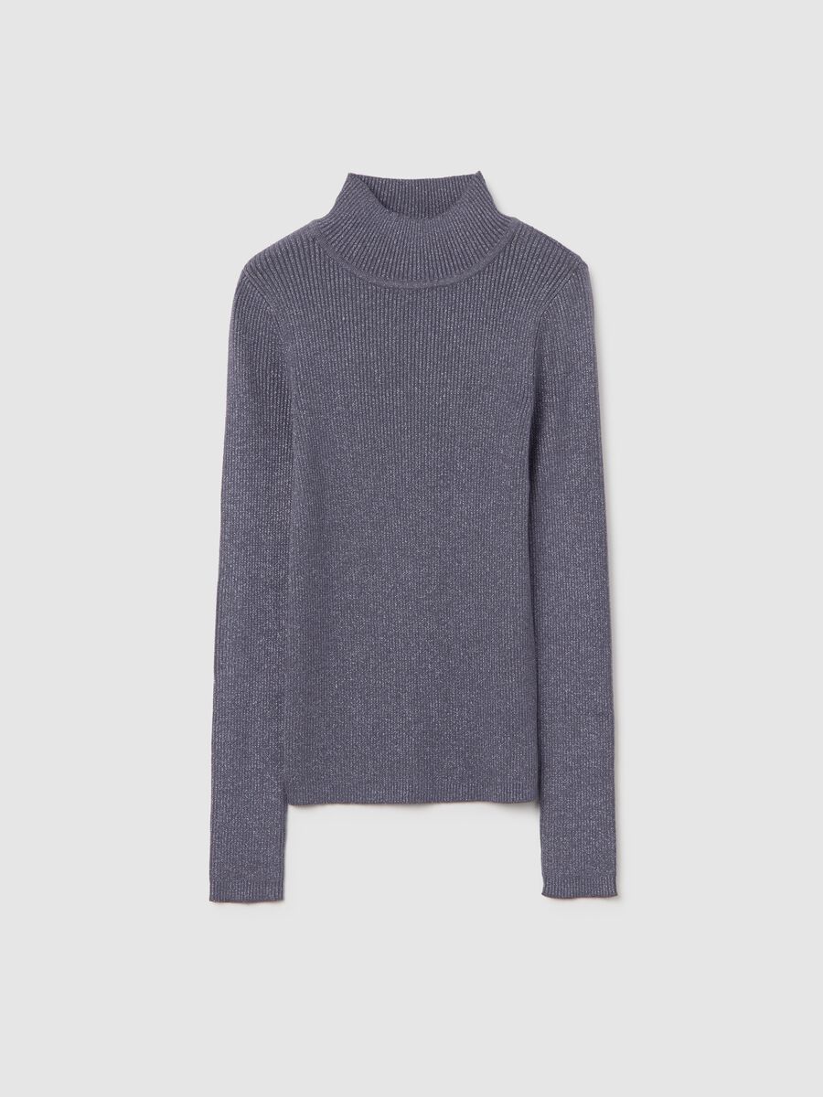 Maglione a collo alto grigio vestibilità fitted_4